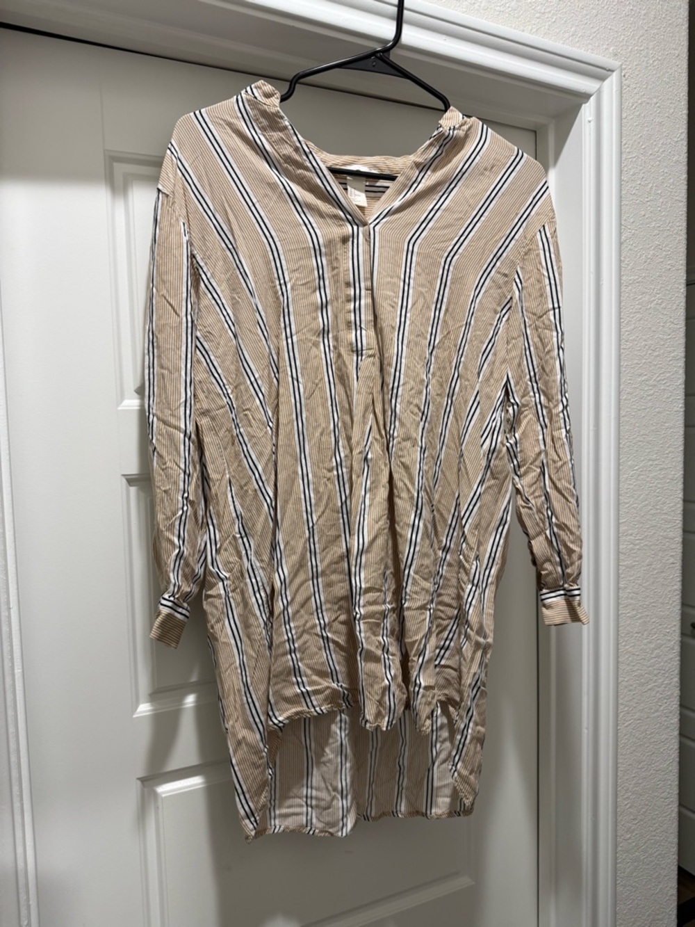 Striped Button Down DRESS - Picture 2 of 10